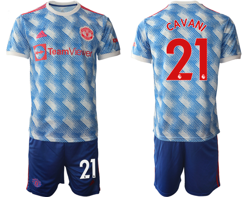 Men 2021-2022 Club Manchester United away blue #21 Soccer Jersey->liverpool jersey->Soccer Club Jersey